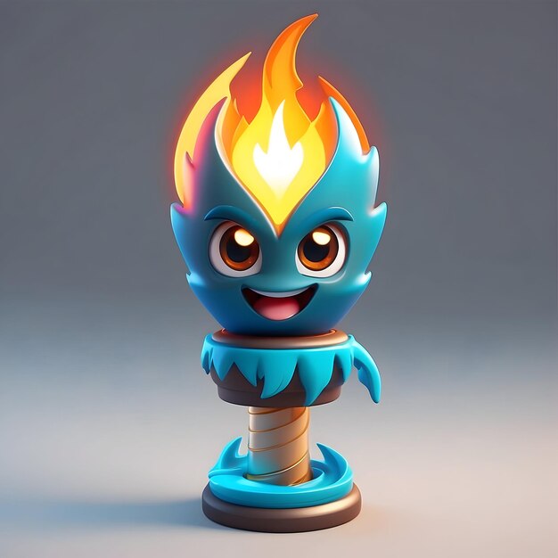 Icono de la antorcha símbolo de fuego símbolo de iluminación concepto de antorcha con llama icono de fuego ardiente l