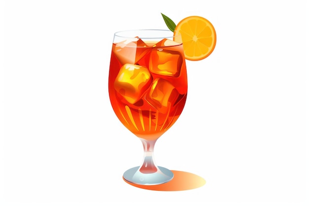 El icono de Aperol Spritz en fondo blanco ar 32 v 52 ID de trabajo 7c730e93580c4eb78ee506c3cce11dde