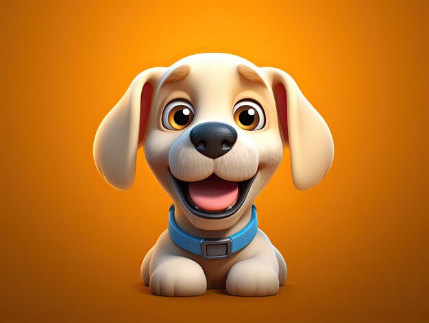 Foto icono de aplicación de perro de estilo 3d para gráfico de logotipo de diseño de juegos ia generativa