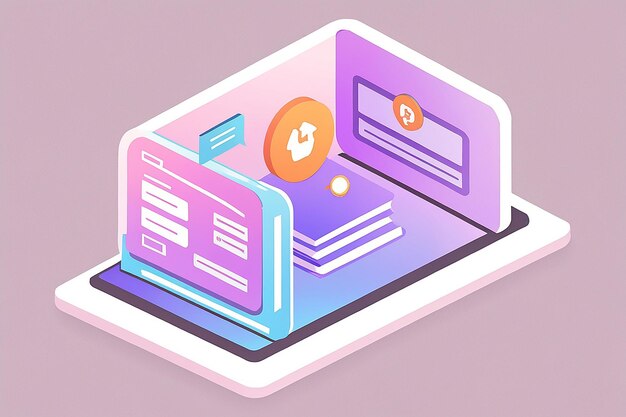 Icono de aprendizaje en línea en 3D