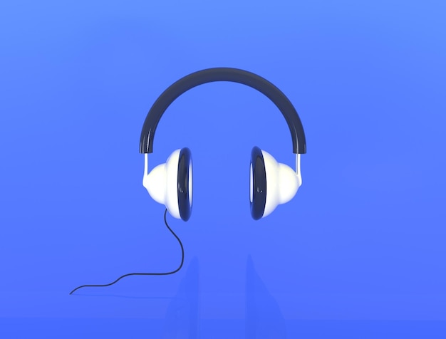 Icono de auriculares aislado BG 3D render imagen HD