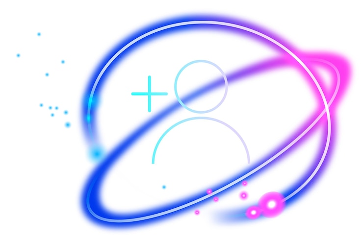 Foto el icono de avatar de neón png de fondo transparente