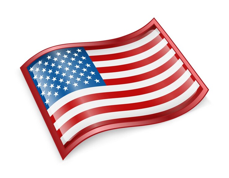 El icono de la bandera de los Estados Unidos