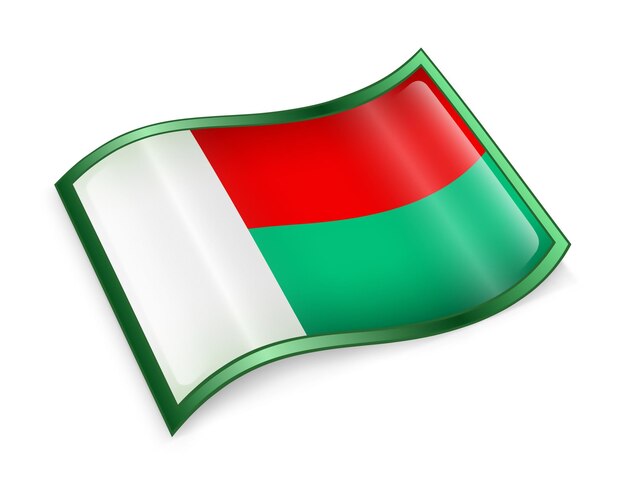 Foto el icono de la bandera de madagascar