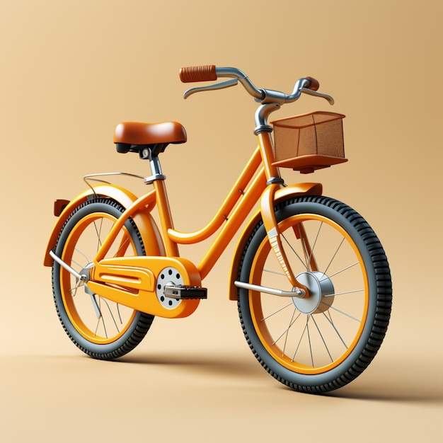 Foto icono de bicicleta aislado ilustración 3d