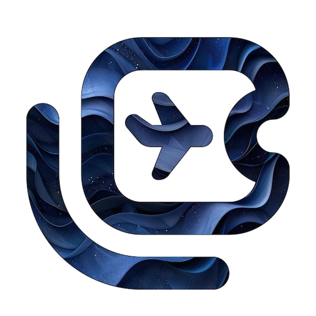 icono de billetes de aerolínea diseño de estilo de fondo de gradiente azul