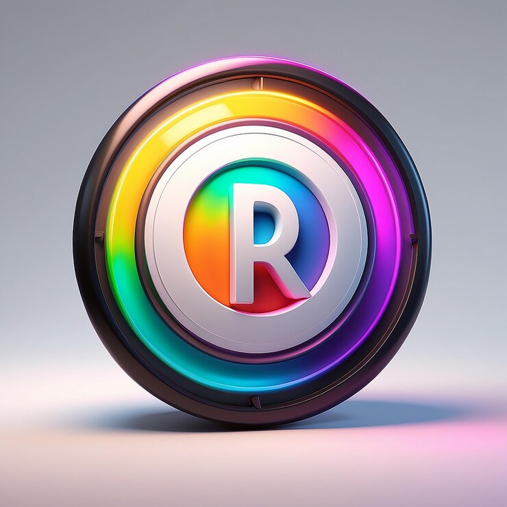 Foto un icono blanco con un logotipo de colores en él