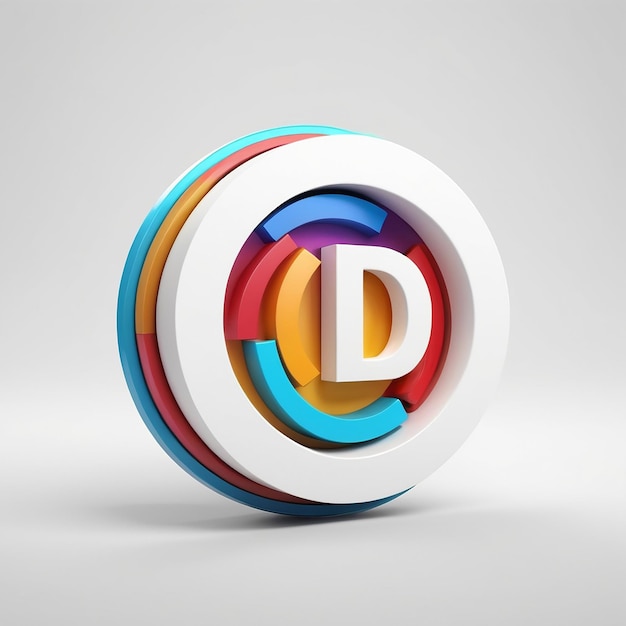 Un icono blanco con un logotipo de colores en él