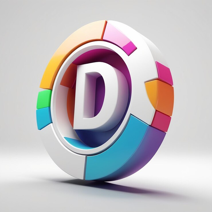 Foto un icono blanco con un logotipo de colores en él