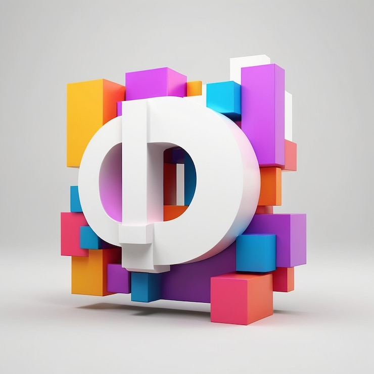 Foto un icono blanco con un logotipo de colores en él