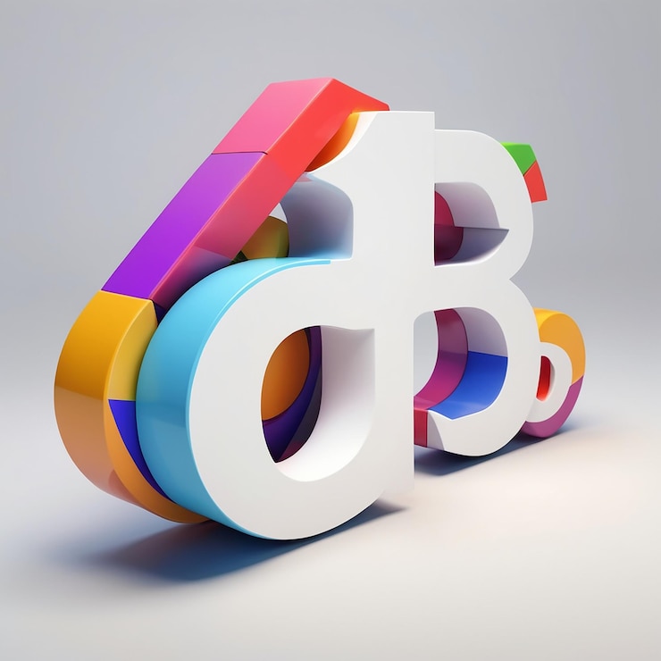 Foto un icono blanco con un logotipo de colores en él