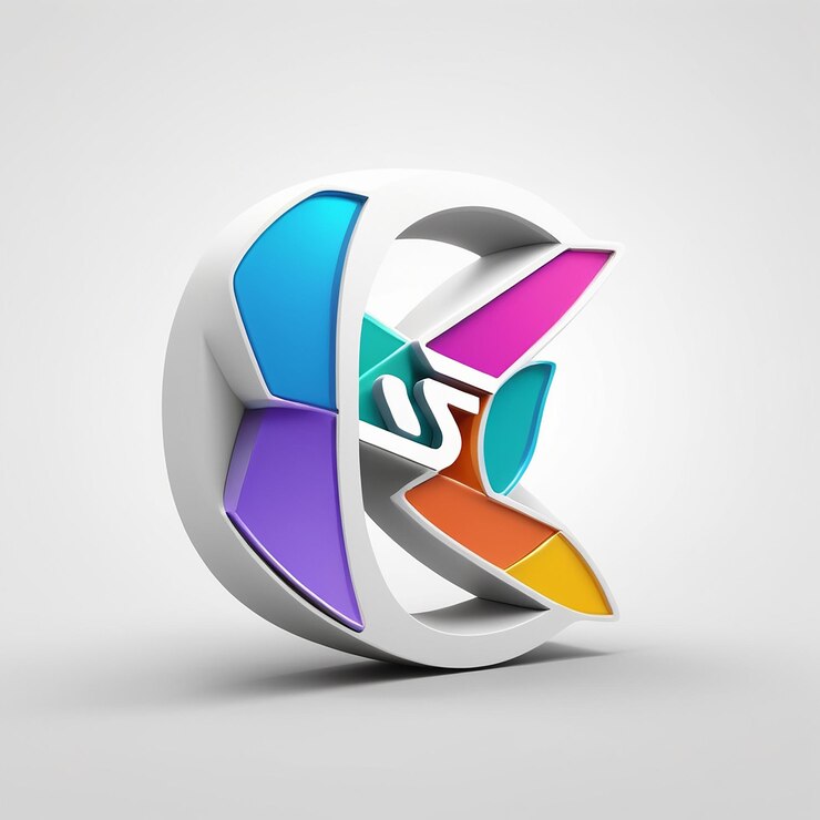 Foto un icono blanco con un logotipo de colores en él