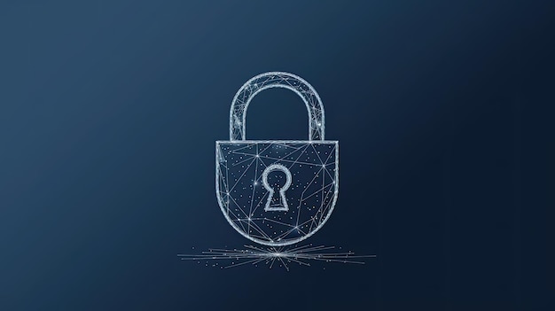 Icono de bloqueo de seguridad en fondo azul