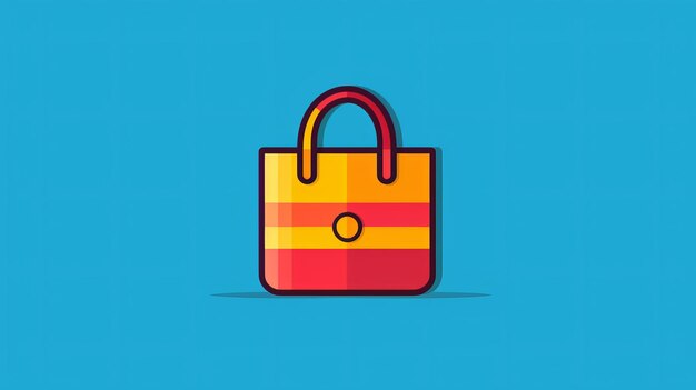 Icono de bolsa de compras con un diseño moderno y elegante generado por la IA