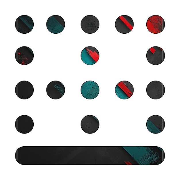 Foto icono de borde inferior diagonal negro verde rojo