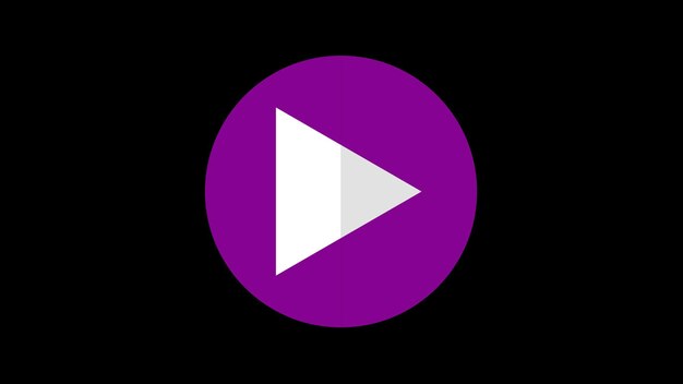 Icono del botón de reproducción en un fondo negro
