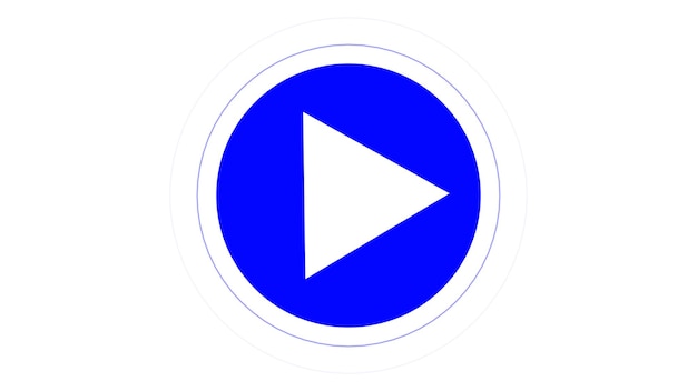 Un icono de botón de reproducción de video minimalista audaz diseñado para significar la funcionalidad de reproducción en reproductores de medios y plataformas de transmisión para una fácil interacción del usuario