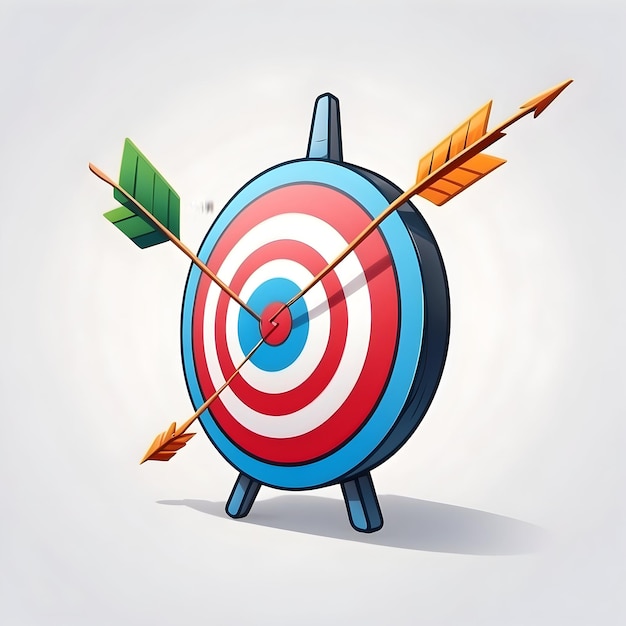 El icono de Bullseye objetivo objetivo éxito objetivo golpe directo precisión de orientación símbolo de tiro con arco negocio s