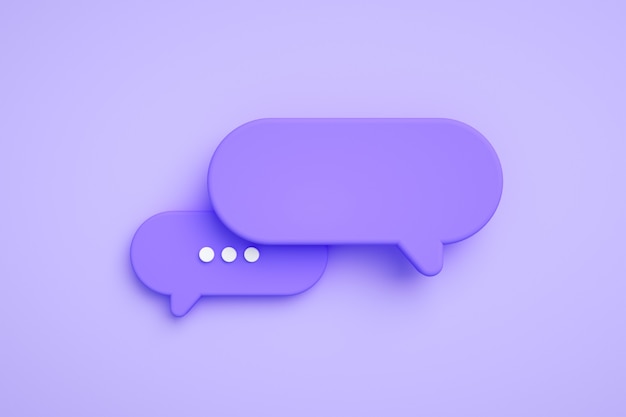 Icono de burbujas de discurso y burbuja de chat psd premium