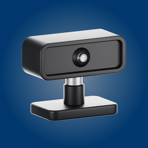 Icono de cámara web de renderización 3D Gadget y concepto de tecnología