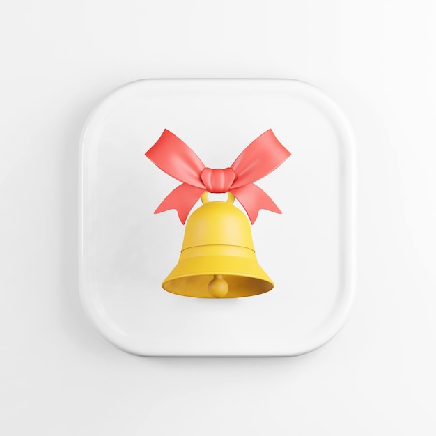 Foto icono de campana amarilla con cinta roja