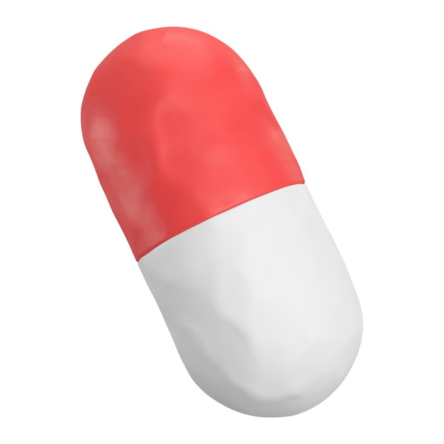 Icono de la cápsula pegatina png diseño de textura de arcilla 3D fondo transparente
