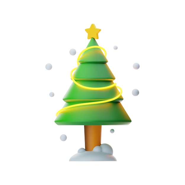 Icono de caramelo de Navidad 3D rendering sobre fondo aislado