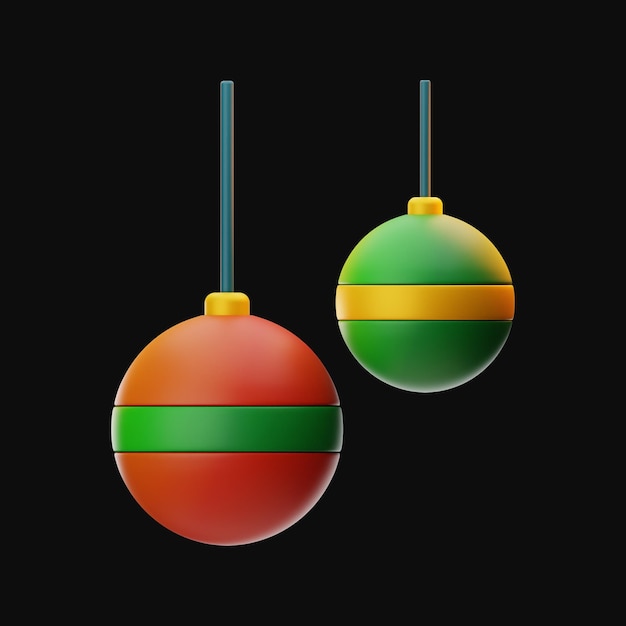 Icono de caramelo de Navidad 3D rendering sobre fondo aislado