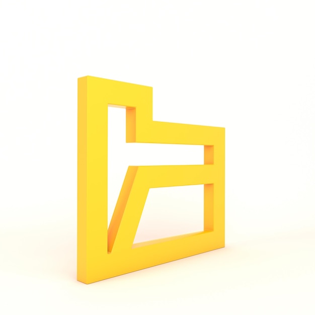 Icono de carpeta lado izquierdo con fondo blanco