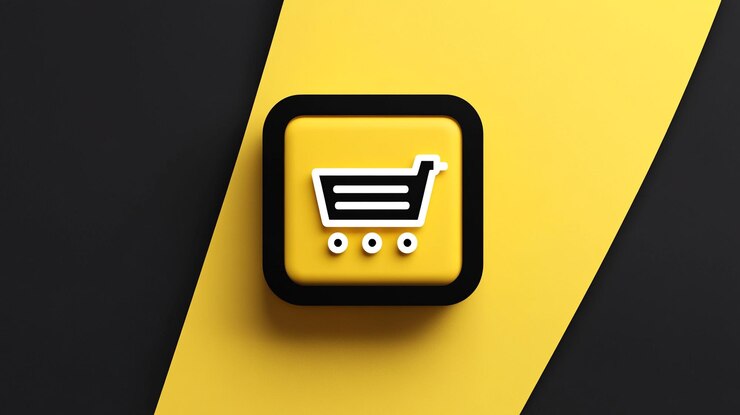 Foto el icono del carrito de compras elegante comercio