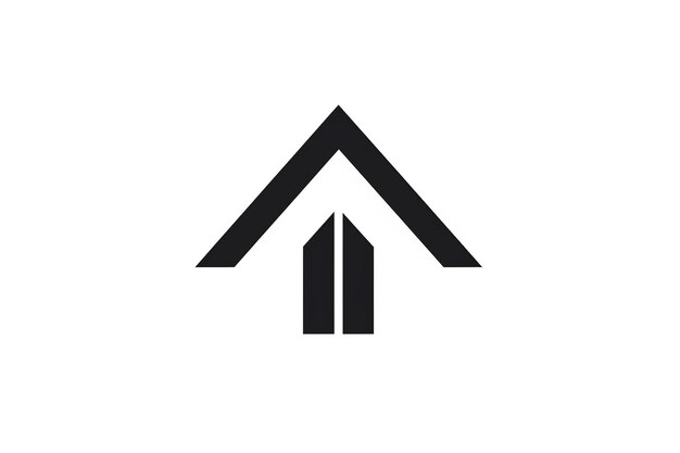 Icono de casa vectorial minimalista de alta calidad para Ai generativa de hipotecas