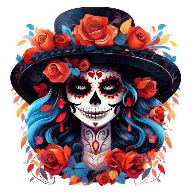 Icono de La Catrina para el Día de los Muertos