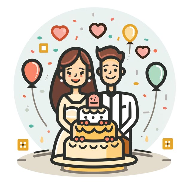 El icono de la celebración de la boda v 6 ID de trabajo 613644708a82482d9292f0d6df301a52