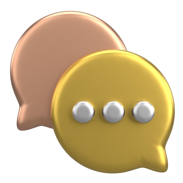 Icono de chat en vivo Icono de chat Ilustración 3D