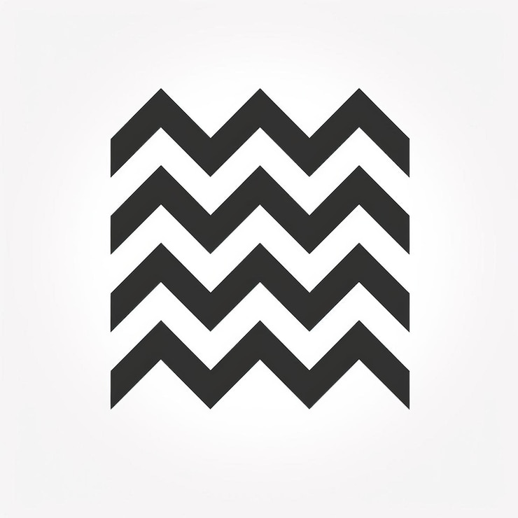 Foto icono de chevrones gráficos minimalistas con simbolismo iconográfico