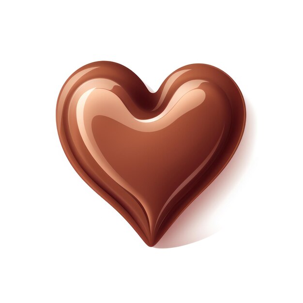 El icono de chocolate en forma de corazón