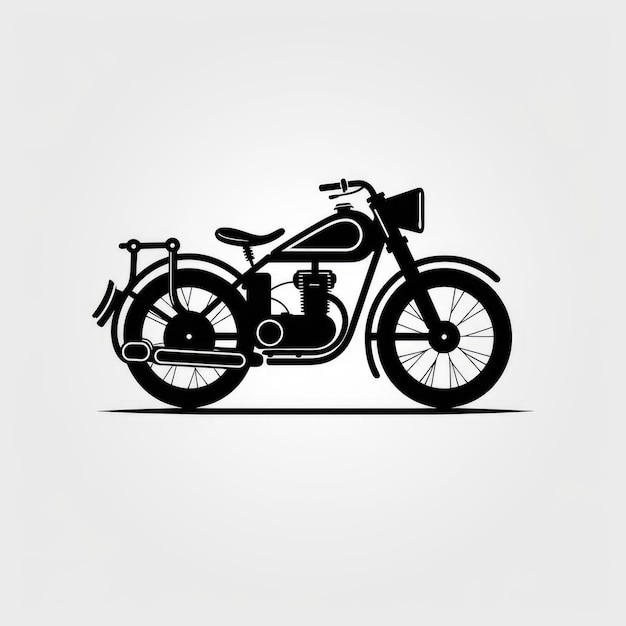 Foto icono clásico de ilustración de motocicleta generado por ia imagen