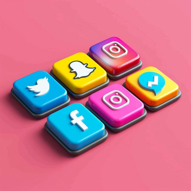 un icono colorido con Facebook en él
