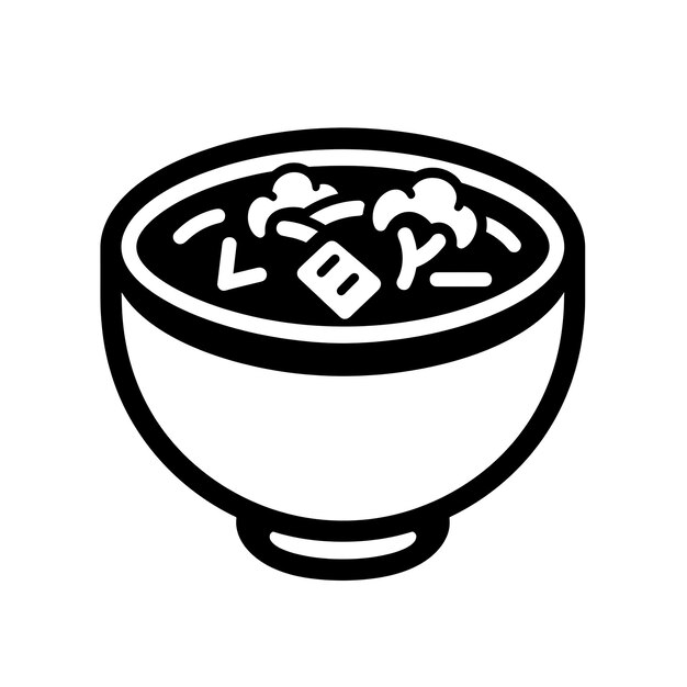 Foto icono de comida maafe con un cuenco de estofado a base de maní que es loco símbolo ideas diseño simple arte minimal