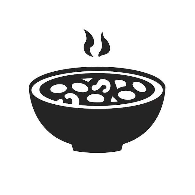 Foto icono de comida maafe con un cuenco de estofado a base de maní que es loco símbolo ideas diseño simple arte minimal