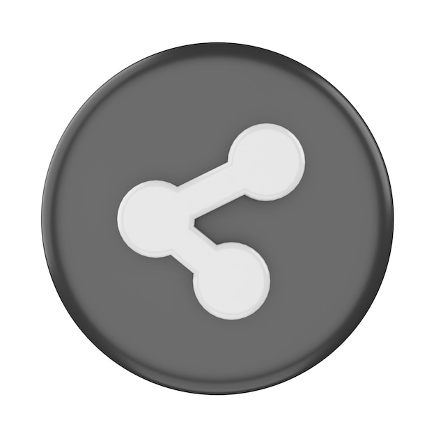 Foto icono de compartir 3d botón compartir elemento 3d