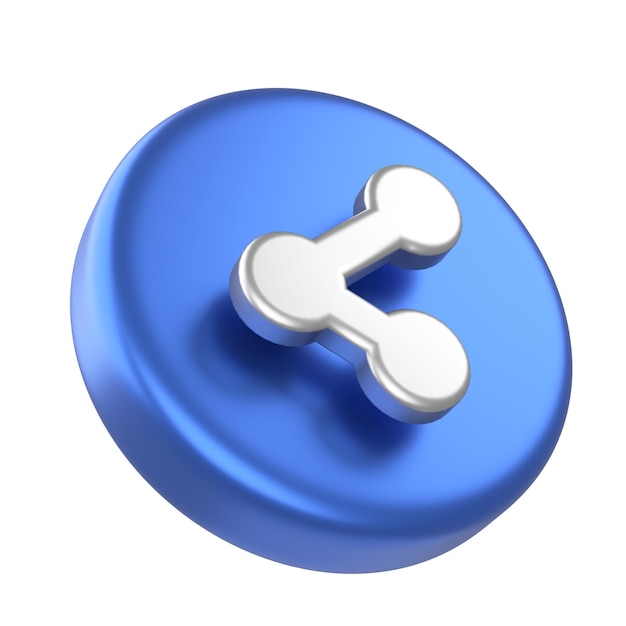 Icono de compartir 3D Botón Compartir elemento 3D