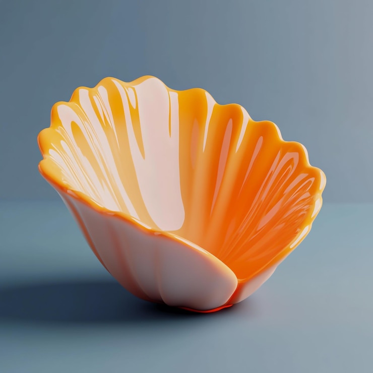 Foto icono de concha de almeja 3d ilustración de objetos marinos y costeros logotipo
