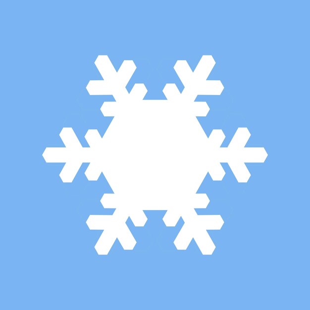 icono de copo de nieve ilustración minimalista
