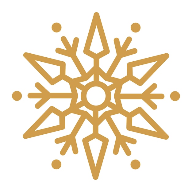 El icono de copo de nieve de oro Png es un fondo transparente