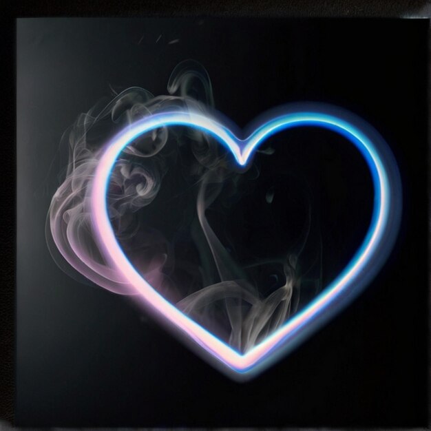 Foto icono de corazón corazón de amor 3d con un hermoso fondo