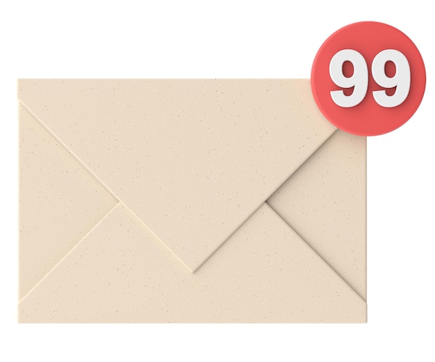 Icono de correo electrónico 3D Ilustración 3D