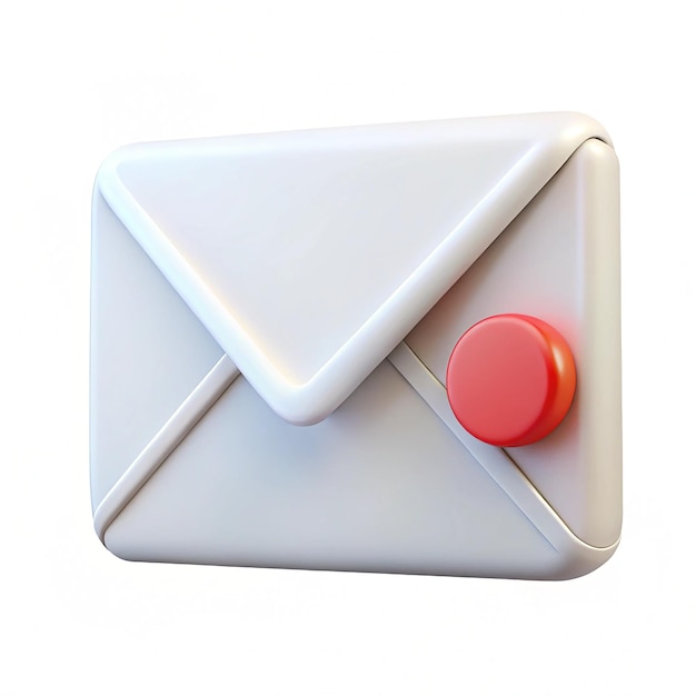Icono de correo electrónico 3D con un sobre estilizado