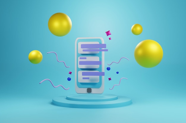 Icono de cosas de teléfono, fondo azul