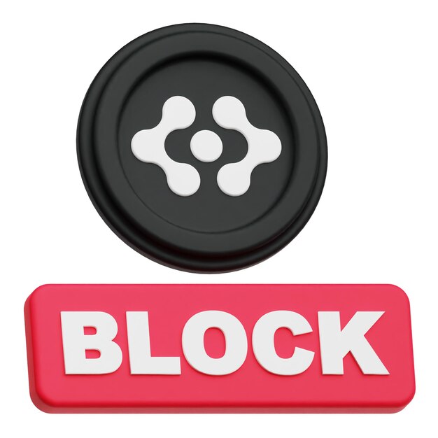 icono criptográfico 3D aislado en el fondo blanco